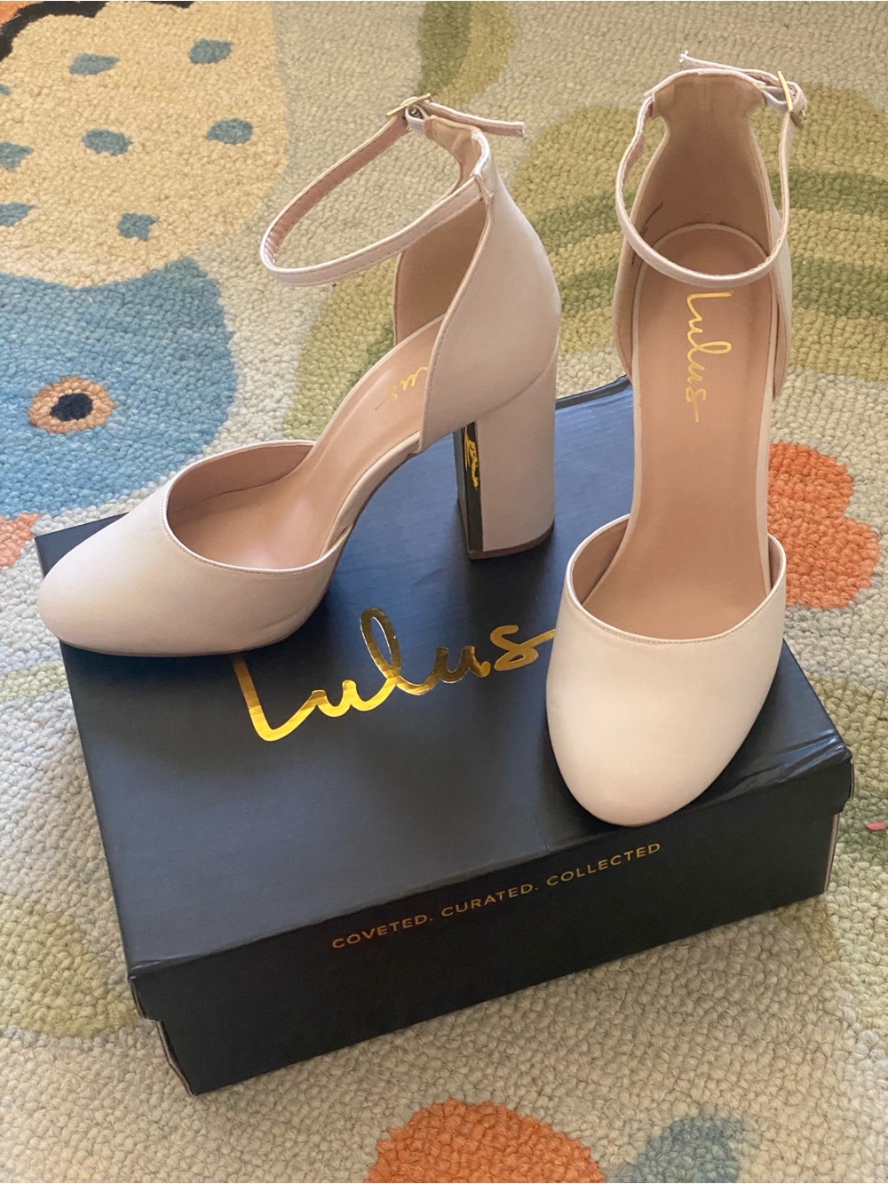 Lulus - Laura Off White Ankle Strap Heels